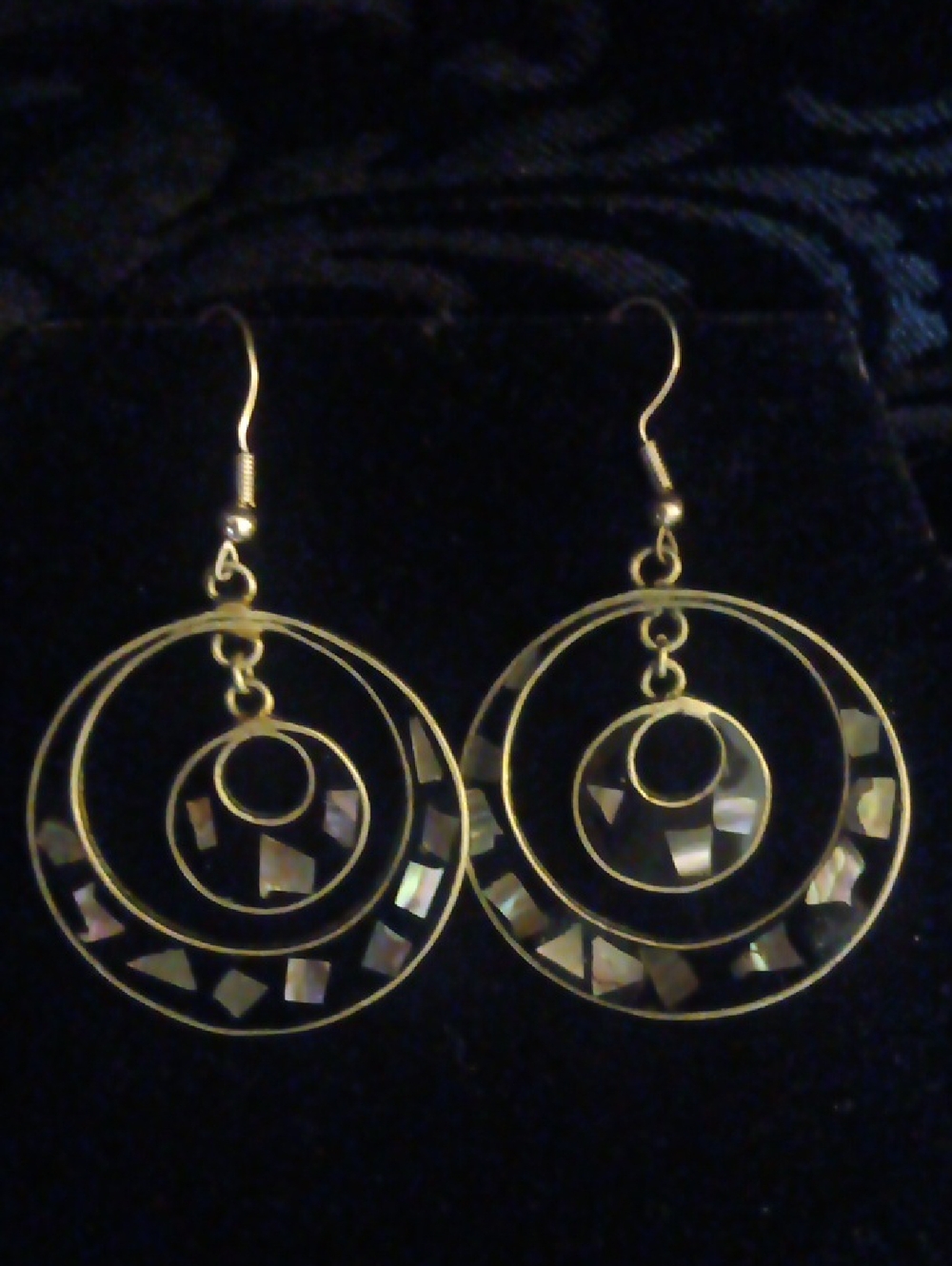 Mexico Vintage Abalone Artisan Handcrafted Earings